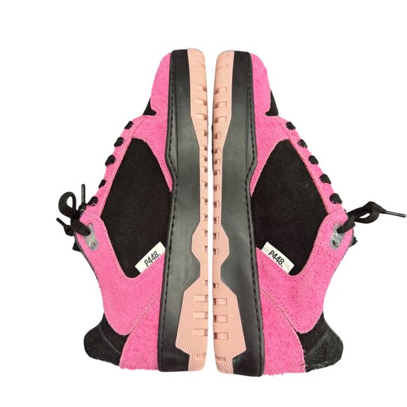 P448 Mason Women's Colorblock Suede Low Top Sneaker Pink/Black, Size 38 NWOB - Picture 6 of 9